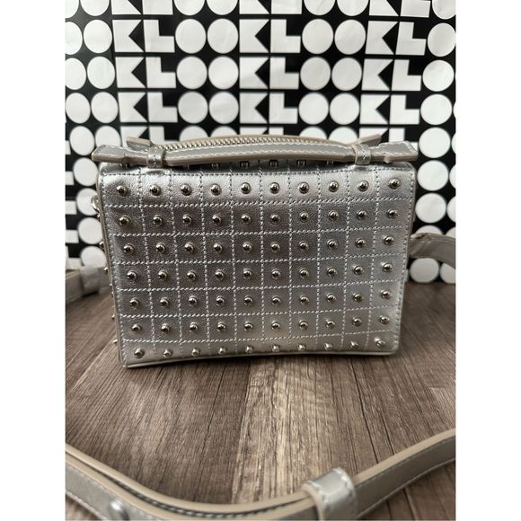TOD'S Don Studded Metallic Leather Crossbody Bag $2145 - Picture 10 of 15